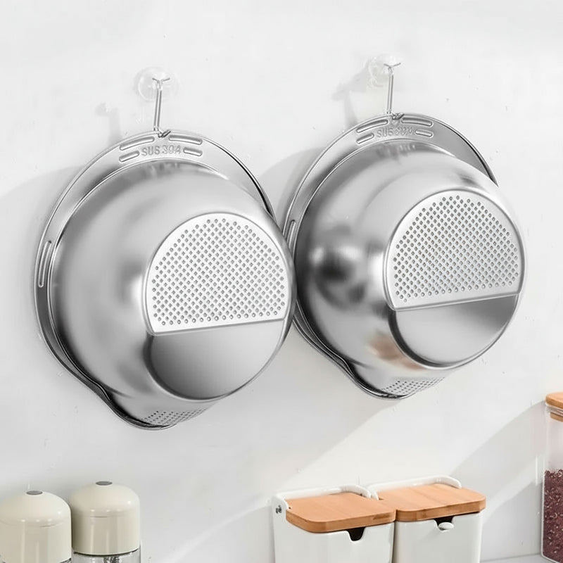 Tigela Escorredora em Aço Inox