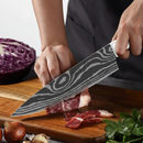 Conjunto de Facas Profissionais em Aço Damasco