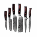 Conjunto de Facas Profissionais em Aço Damasco