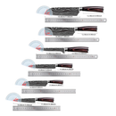 Conjunto de Facas Profissionais em Aço Damasco