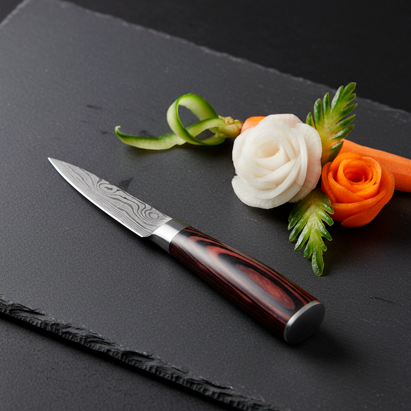 Conjunto de Facas Profissionais em Aço Damasco