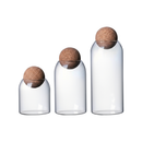 Conjunto 3 Potes de Vidro com Tampa de Cortiça