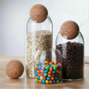 Conjunto 3 Potes de Vidro com Tampa de Cortiça