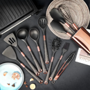 Conjunto de 12 Utensílios de Cozinha Premium + Base em Rose Gold