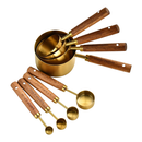 Conjunto de Medidores em Aço Inox e Cabo de Madeira