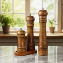 Moedor de Sal e Pimenta em Madeira Maciça