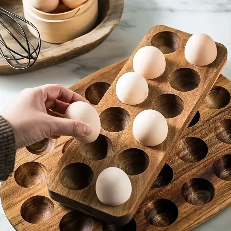 Organizador de Ovos em Madeira