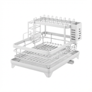 Escorredor de Pratos Ajustável em Aço Inoxidável