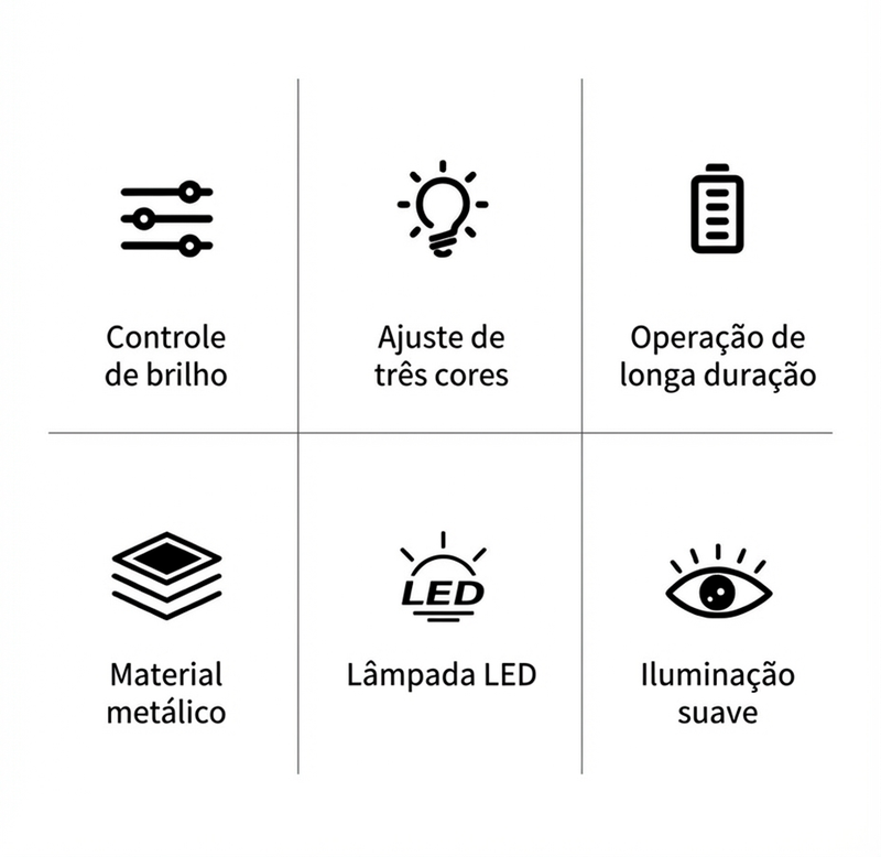 Luminária LED Alba de Mesa com Toque Sensível
