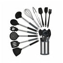 Kit de Utensílios de Cozinha 12 Peças com Base 360°