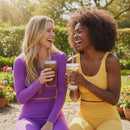 Copo de Vidro Canelado com Canudo